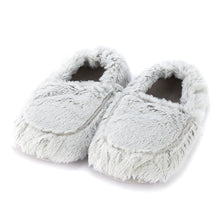 Load image into Gallery viewer, Unwind with Lavender-Infused, Microwavable Warmies® Slippers Marshmallow Gray
