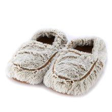 Load image into Gallery viewer, Unwind with Lavender-Infused, Microwavable Warmies® Slippers marshmallow Brown
