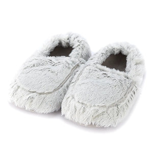 Unwind with Lavender-Infused, Microwavable Warmies® Slippers Marshmallow Gray